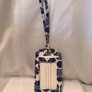 Vera Bradley Luggage Tag in Cobalt Tile